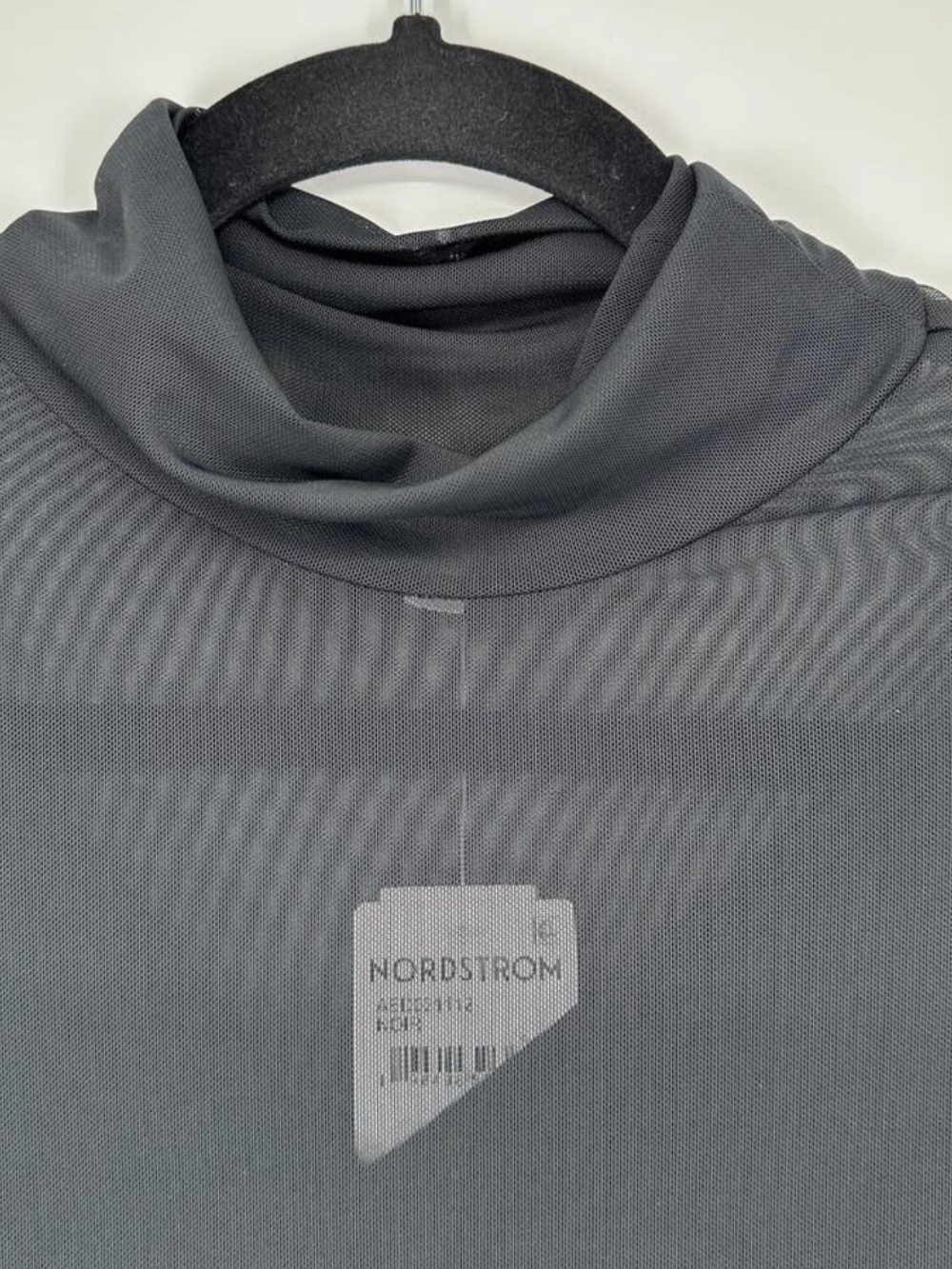 AFRM Marni Black Mock Neck Long Sleeve Mesh Midi Womens Dress Size X-Large NWT - Picture 10 of 12